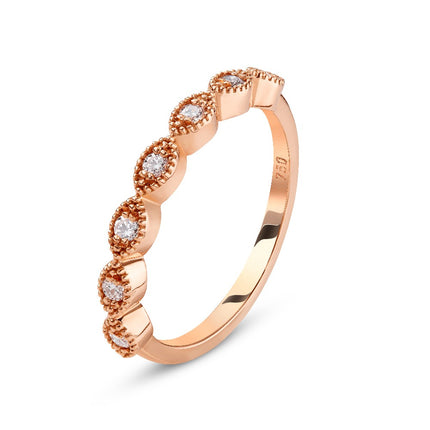 RING PINK GOLD 750 & PRECIOUS STONES - 95221