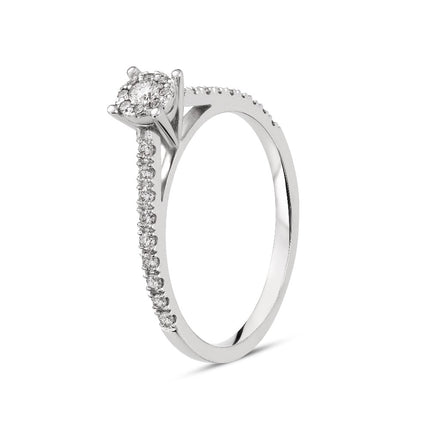 RING WHITE GOLD 750 & PRECIOUS STONES - 95235