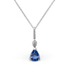 PENDANT WHITE GOLD 750 & PRECIOUS STONES  - 95256