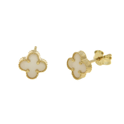 EARRINGS  GOLD 585 & SYNTHETIC STONES - 95312