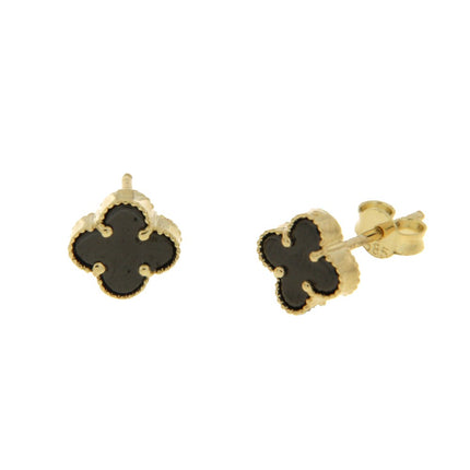 EARRINGS  GOLD 585 & SYNTHETIC STONES