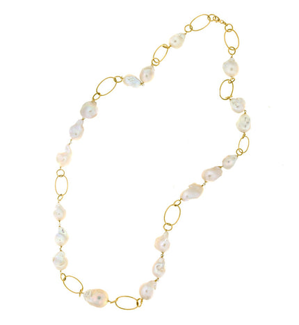 NECKLACE  GOLD 750 & PEARLS - 95419