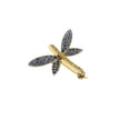 BROOCH YELLOW & WHITE GOLD Κ18 ΜΕ - 9545