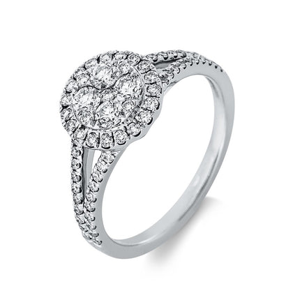RING WHITE GOLD 750 & PRECIOUS STONES - 95607