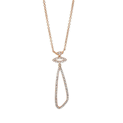 NECKLACE PINK GOLD 750 & PRECIOUS STONES - 95613
