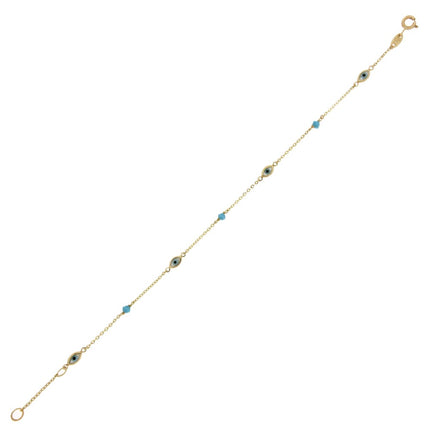 BRACELET  GOLD 585 & SEMIPRECIOUS STONES - 95644