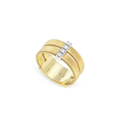 RING YELLOW & WHITE GOLD 750 & PRECIOUS STONES  - 95841