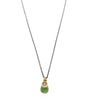 NECKLACE  GOLD 585 & SEMIPRECIOUS STONES & SILEVR CHAIN - 95975