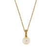 NECKLACE  GOLD 585 & PEARL & C.Z. - 95988