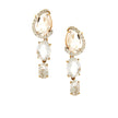 EARRINGS WHITE & PINK GOLD 750 & PRECIOUS STONES  - 96120