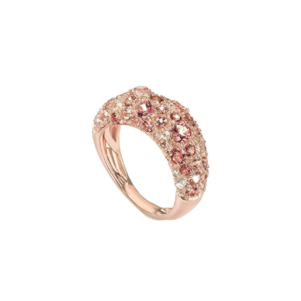 RING PINK GOLD 750 & PRECIOUS STONES