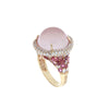 RING PINK GOLD 750 & PRECIOUS STONES