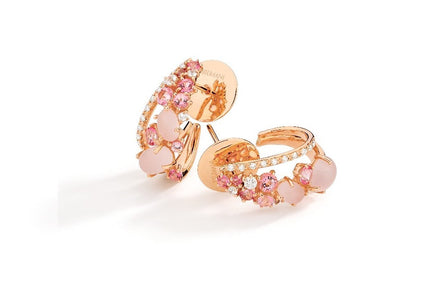 EARRINGS PINK GOLD 750 & PRECIOUS STONES - 96133