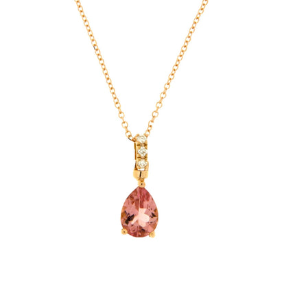 NECKLACE PINK GOLD 750 & PRECIOUS STONES - 96272