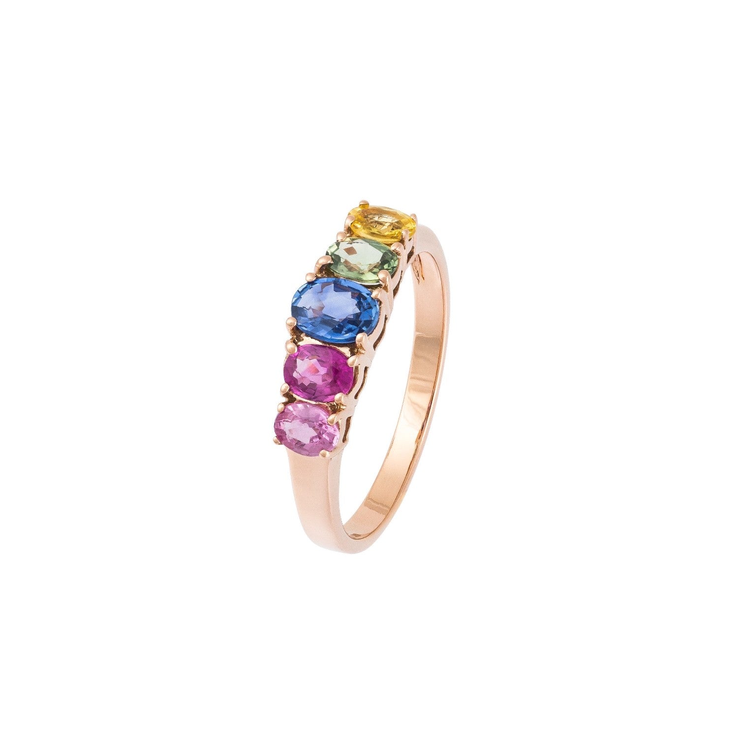 RING PINK GOLD 750 & PRECIOUS STONES