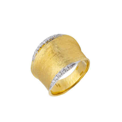 RING YELLOW & WHITE GOLD 750 & PRECIOUS STONES - 96436