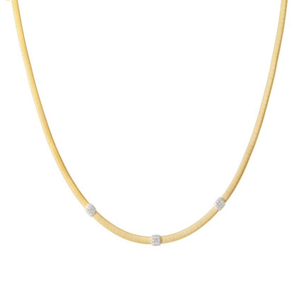 NECKLACE YELLOW & WHITE GOLD 750 & PRECIOUS STONES - 96447