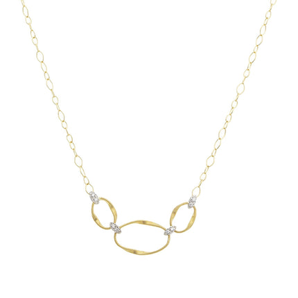 NECKLACE YELLOW & WHITE GOLD 750 & PRECIOUS STONES - 96448