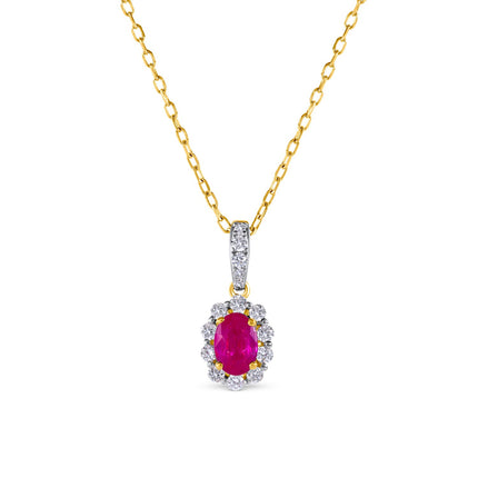 NECKLACE YELLOW & WHITE GOLD 750 & PRECIOUS STONES - 96544