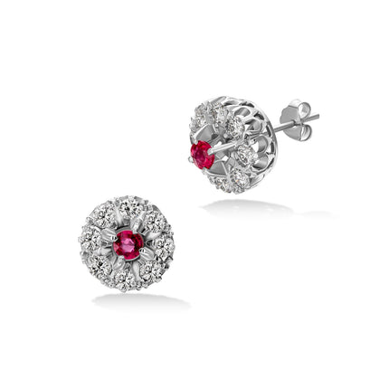 EARRINGS WHITE GOLD 750 & PRECIOUS STONES - 96550