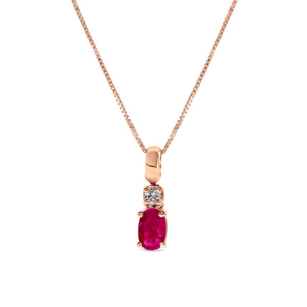 NECKLACE PINK GOLD 750 & PRECIOUS STONES - 96551