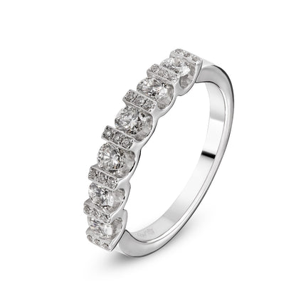 RING WHITE GOLD 750 & PRECIOUS STONES - 96631
