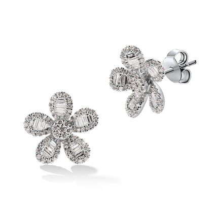 EARRINGS WHITE GOLD 750 & PRECIOUS STONES - 96639