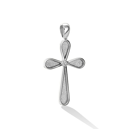 CROSS WHITE GOLD 750 & PRECIOUS STONES - 96660