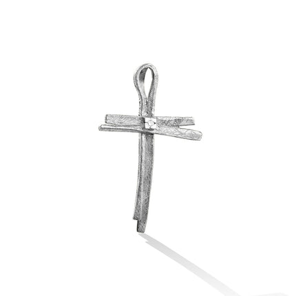 CROSS WHITE GOLD 750 & PRECIOUS STONES - 96664