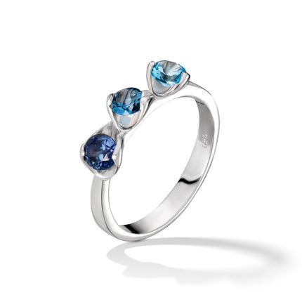 RING WHITE GOLD 750 & SEMIPRECIOUS STONES - 96681