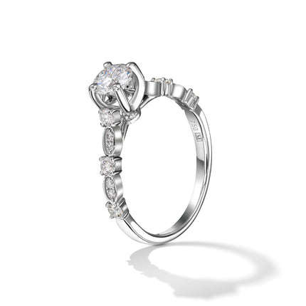 RING WHITE GOLD 750 & PRECIOUS STONES - 96684