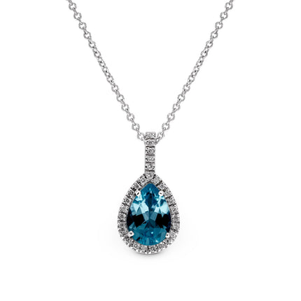 NECKLACE WHITE GOLD 750 & PRECIOUS STONES - 96739