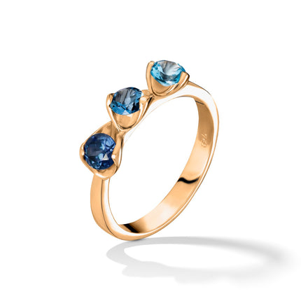 RING PINK GOLD 750 & SEMIPRECIOUS STONES - 96796