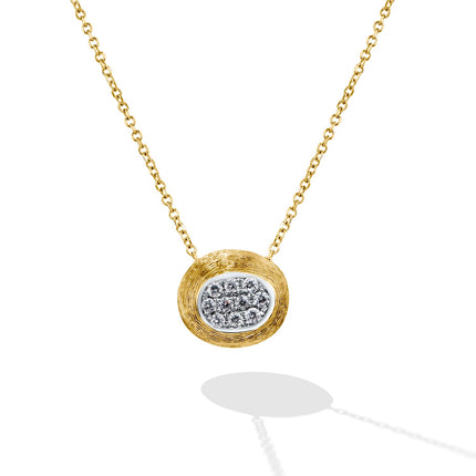NECKLACE YELLOW & WHITE GOLD 750 & PRECIOUS STONES - 96829
