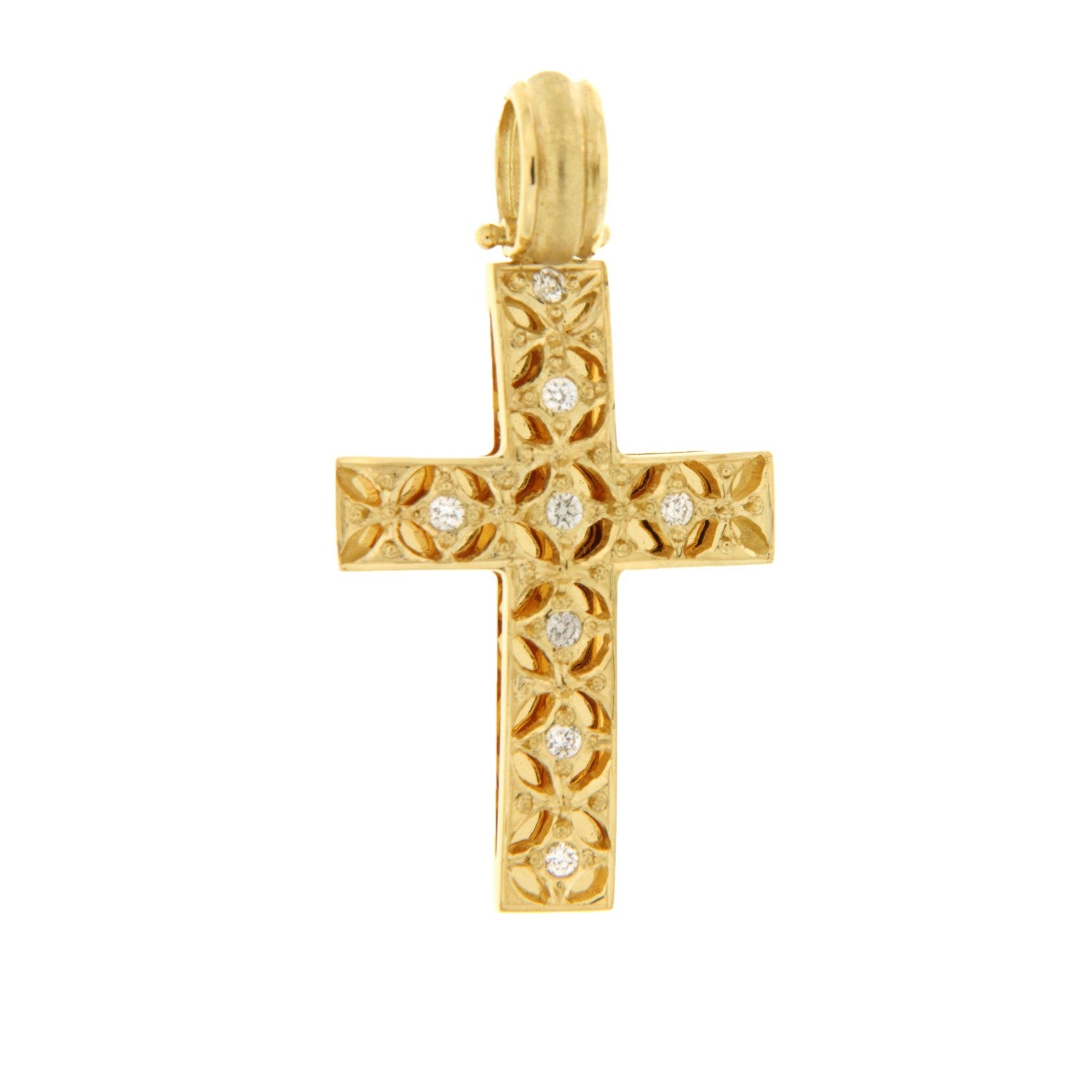 CROSS  GOLD 750 & PRECIOUS STONES