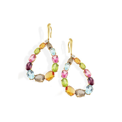 EARRINGS  GOLD 750 & PRECIOUS STONES - 96883