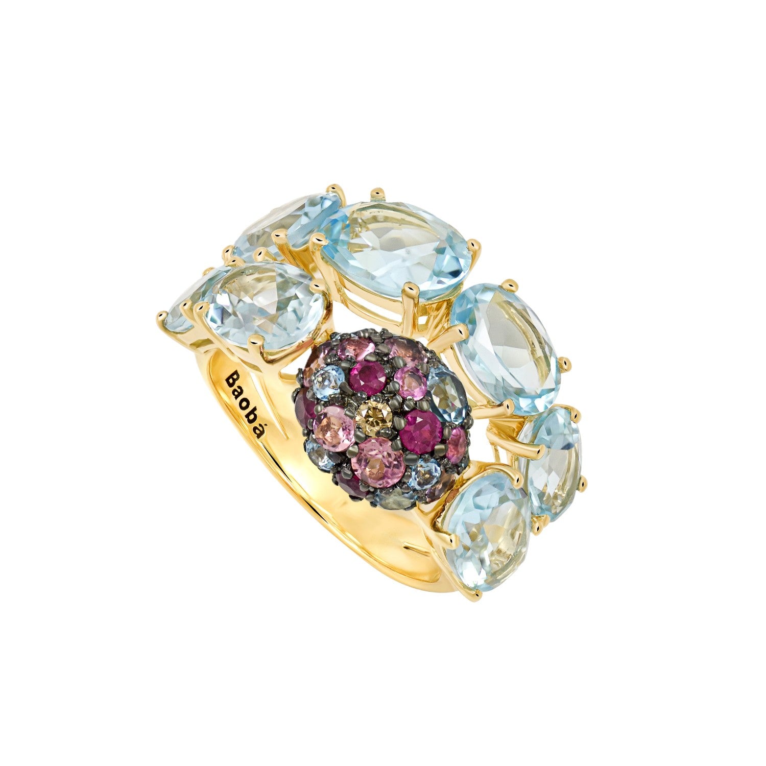 RING  GOLD 750 & PRECIOUS STONES