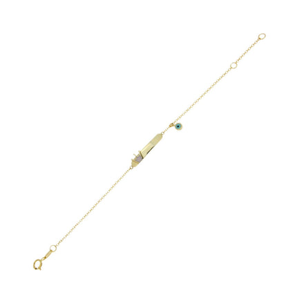 BRACELET  GOLD 585 & SYNTHETIC STONES - 97023