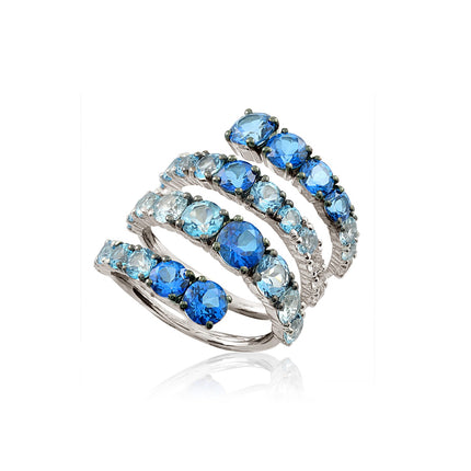 RING WHITE GOLD 750 & SEMIPRECIOUS STONES  - 97056