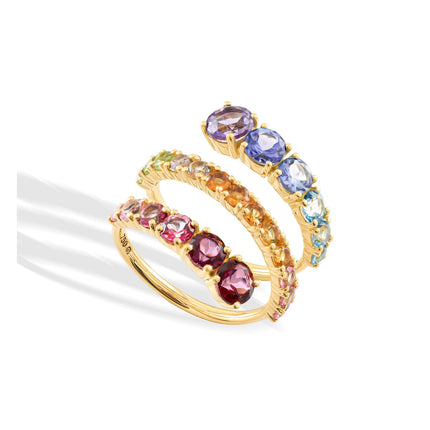 RING  GOLD 750 & SEMIPRECIOUS STONES