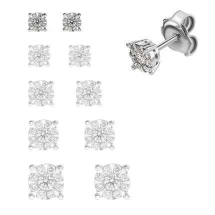 EARRINGS WHITE GOLD 750 & PRECIOUS STONES - 97171