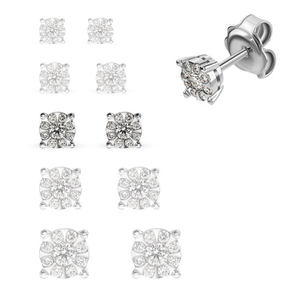 EARRINGS WHITE GOLD 750 & PRECIOUS STONES - 97174