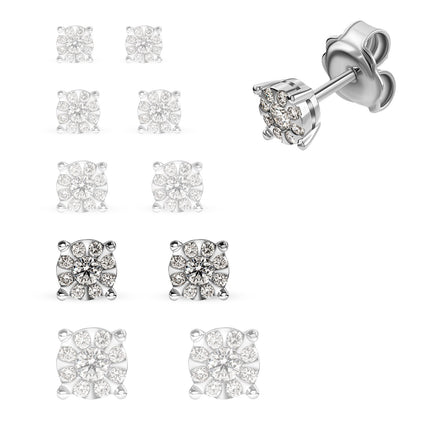 EARRINGS WHITE GOLD 750 & PRECIOUS STONES - 97175