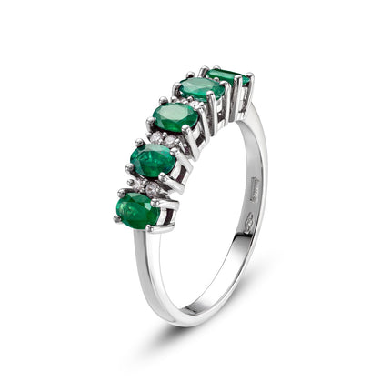 RING WHITE GOLD 750 & PRECIOUS STONES - 97180