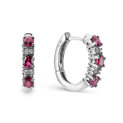 EARRINGS WHITE GOLD 750 & PRECIOUS STONES - 97181