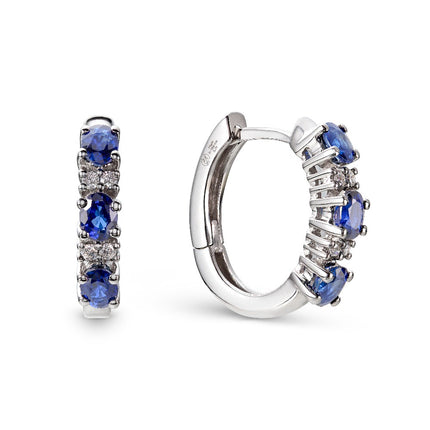EARRINGS WHITE GOLD 750 & PRECIOUS STONES - 97182