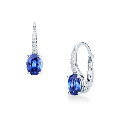 EARRINGS WHITE GOLD 750 & PRECIOUS STONES - 97188