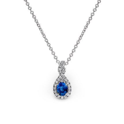 NECKLACE WHITE GOLD 750 & PRECIOUS STONES - 97191