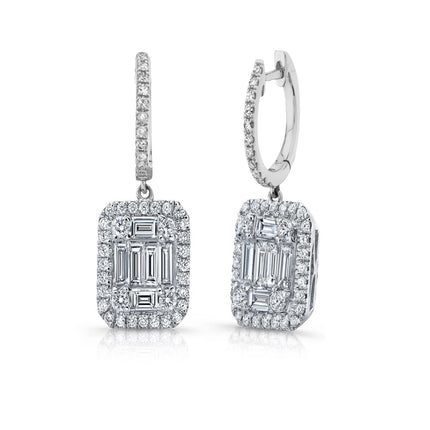 EARRINGS WHITE GOLD 750 & PRECIOUS STONES - 97201