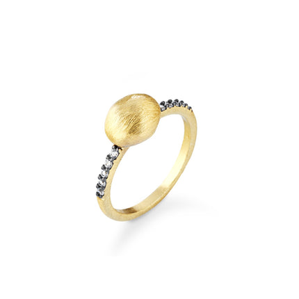 RING BLACK & YELLOW SILVER 925 & C.Z. - 97229